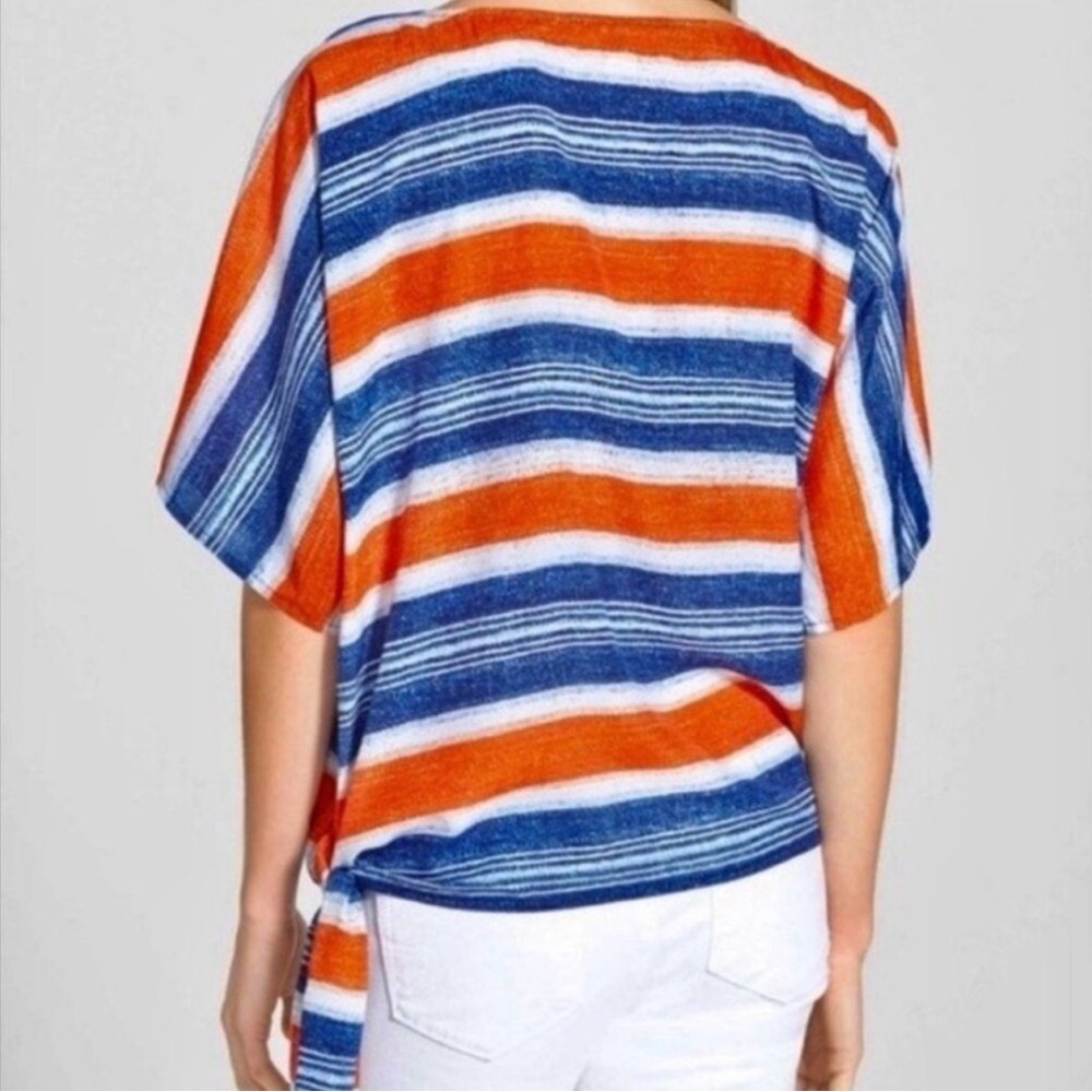 MICHAEL Michael Kors Navy, Red & White Striped Short Sleeve Tunic - Picture 2 of 8
